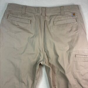 Carhartt Pants Relaxed Fit Rugged Work Khaki Mens 38x32 Beige Chino 102291-039